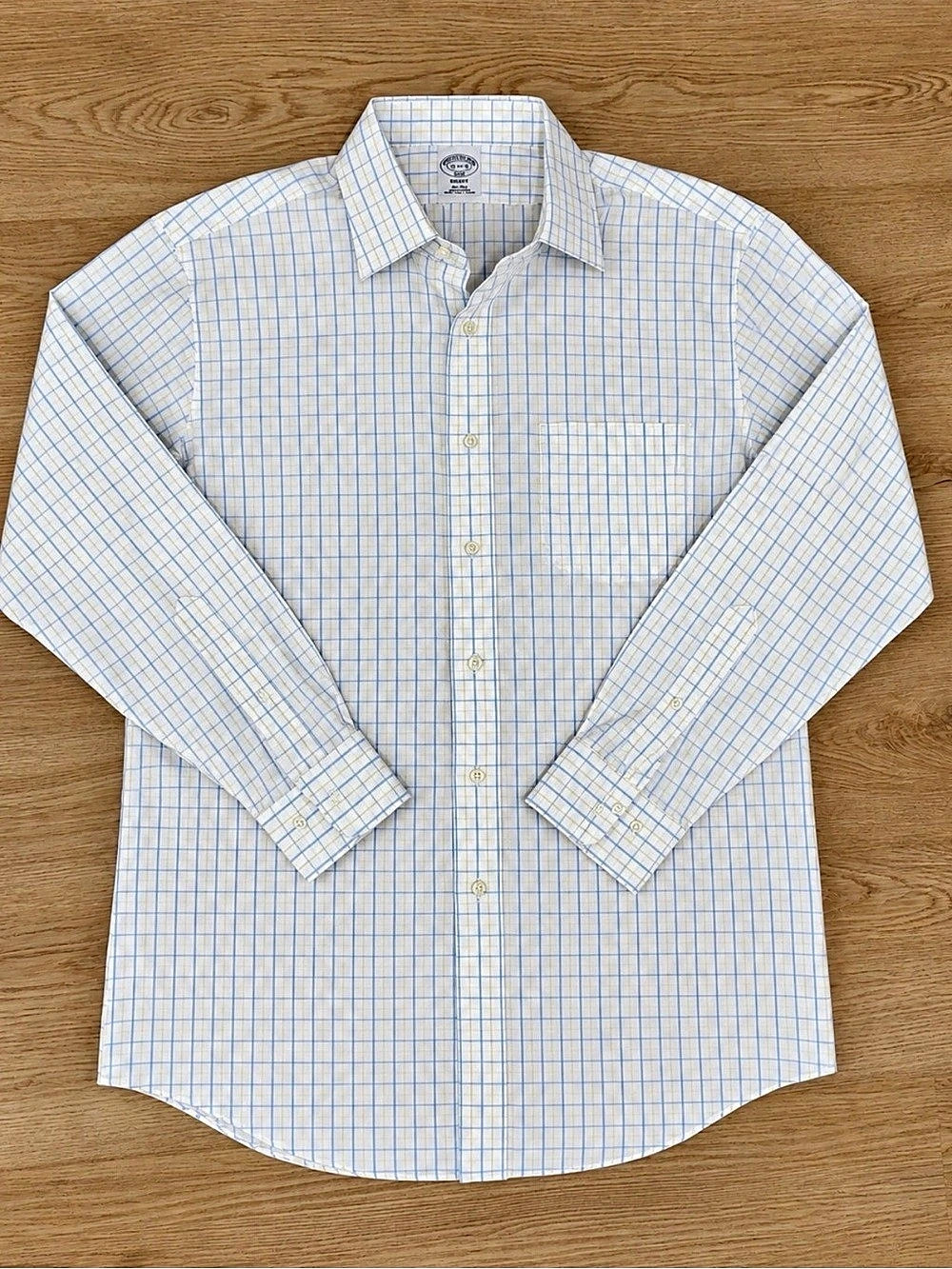 Brooks Brothers Regent Plaid Cotton Button Down Size 16-2/3